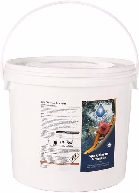 Shatchi Chlorine Granules Water Disinfection Treatment, White, 10kg