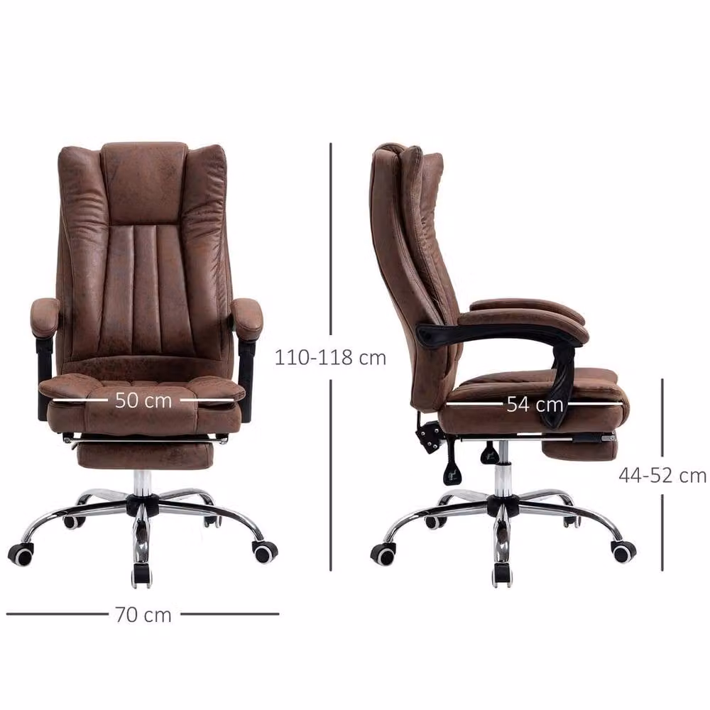 FORGEVIO Brown Modern Task Office Chair with Armrests and Height Adjustment – 2