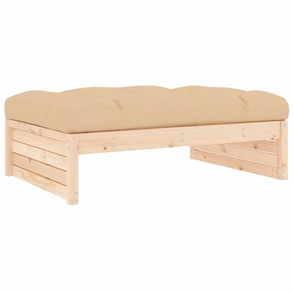 Berkfield Home Rustic Garden Footstool in Brown Solid Pine, W: 120 cm, D: 80 cm, H: 80 cm – 2