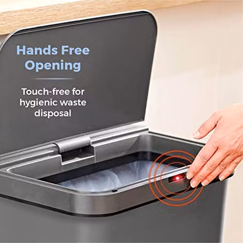 Tower Sensor Bin in Grey, W: 63.5 cm, D: 38.0 cm, H: 26.0 cm – 3