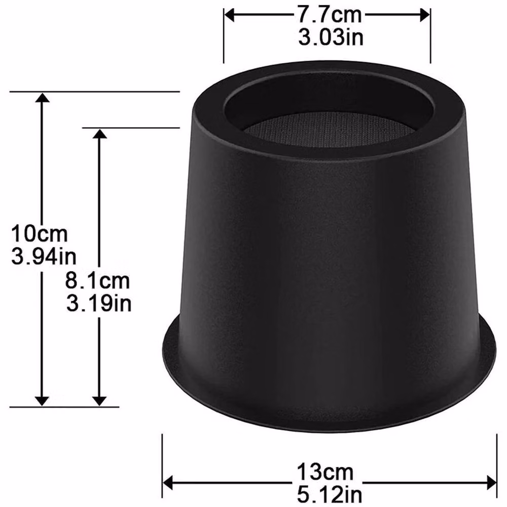 NESTLUNE 4-Piece Heavy Duty Furniture Risers in Black – 2