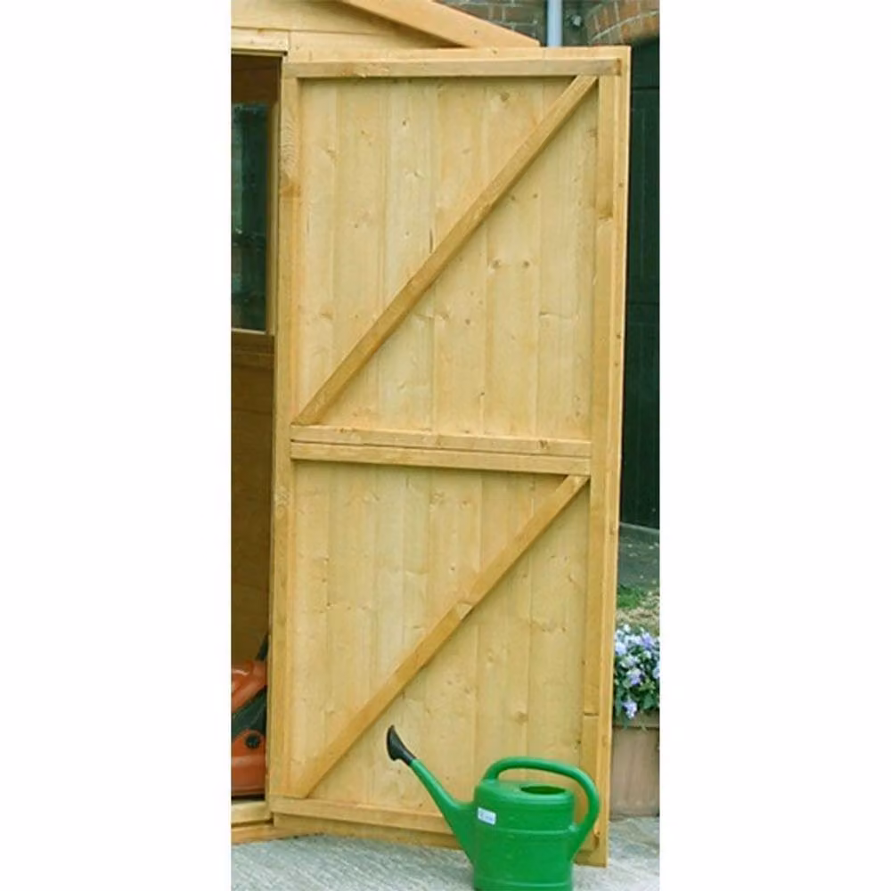 Shires Lewis Premium Apex Wood Garden Shed with Double Door and Window in Beige – 3