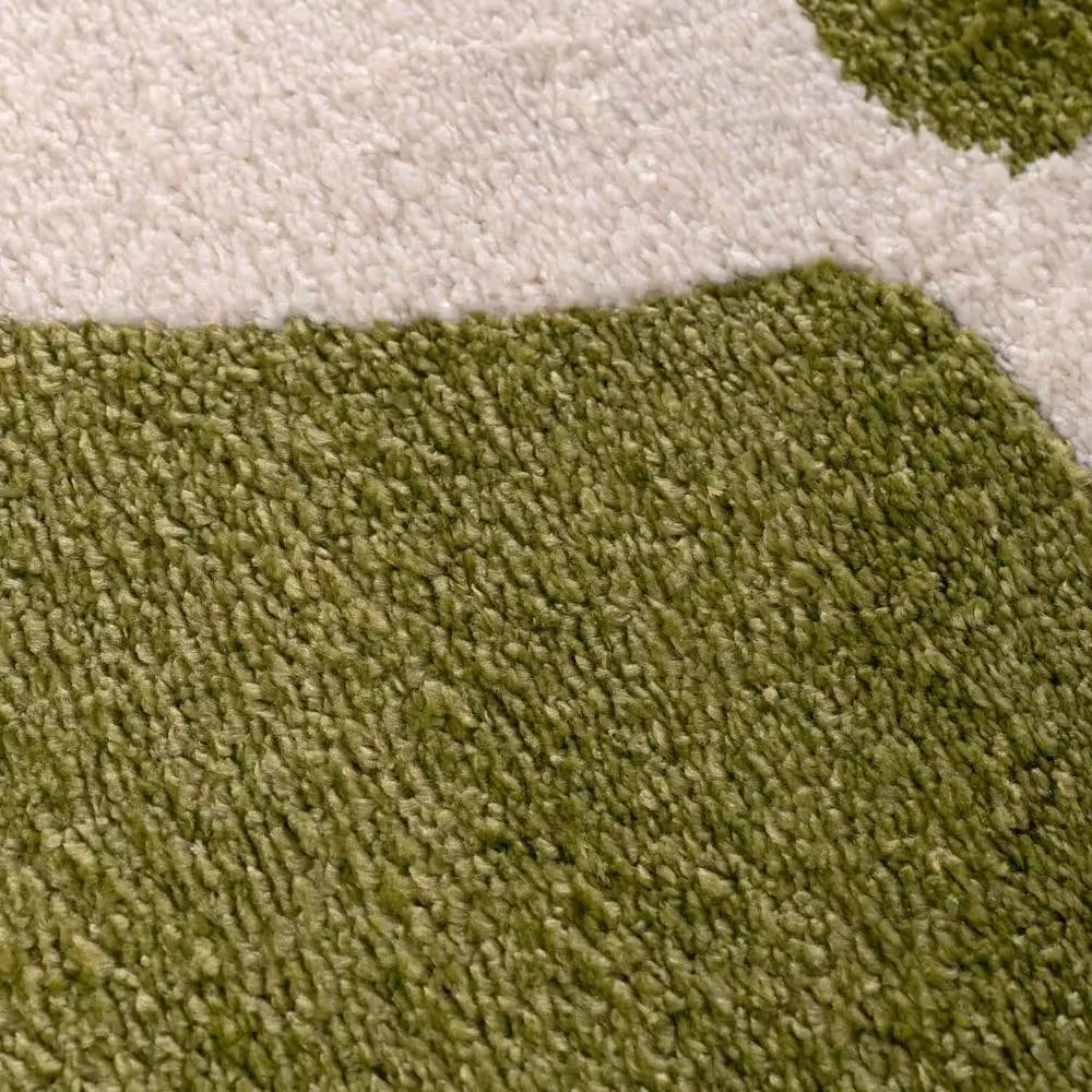 THE RUGS Joli Chequered Soft and Dense Pile Living Room and Bedroom Rug in Green, W: 80 cm, L: 150 cm – 4