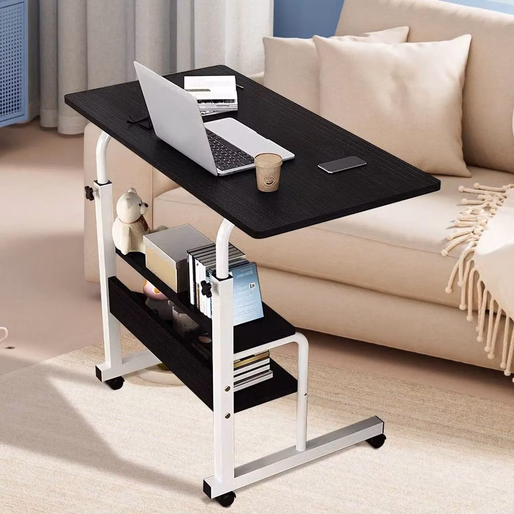 FORGEVIO Black Height Adjustable Overbed Writing Desk with Castors – 2