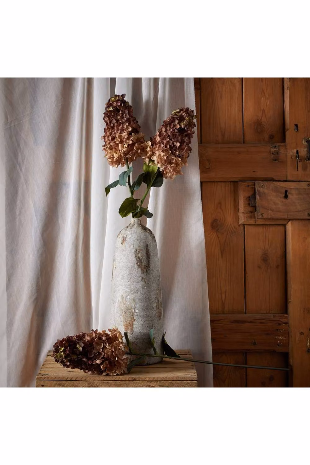 KDMD Red Burgundy Spear Hydrangea Artificial Floral Stem – 3