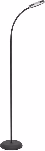 Loops Modern Black LED Arc Floor Lamp with Bulb Included – 1