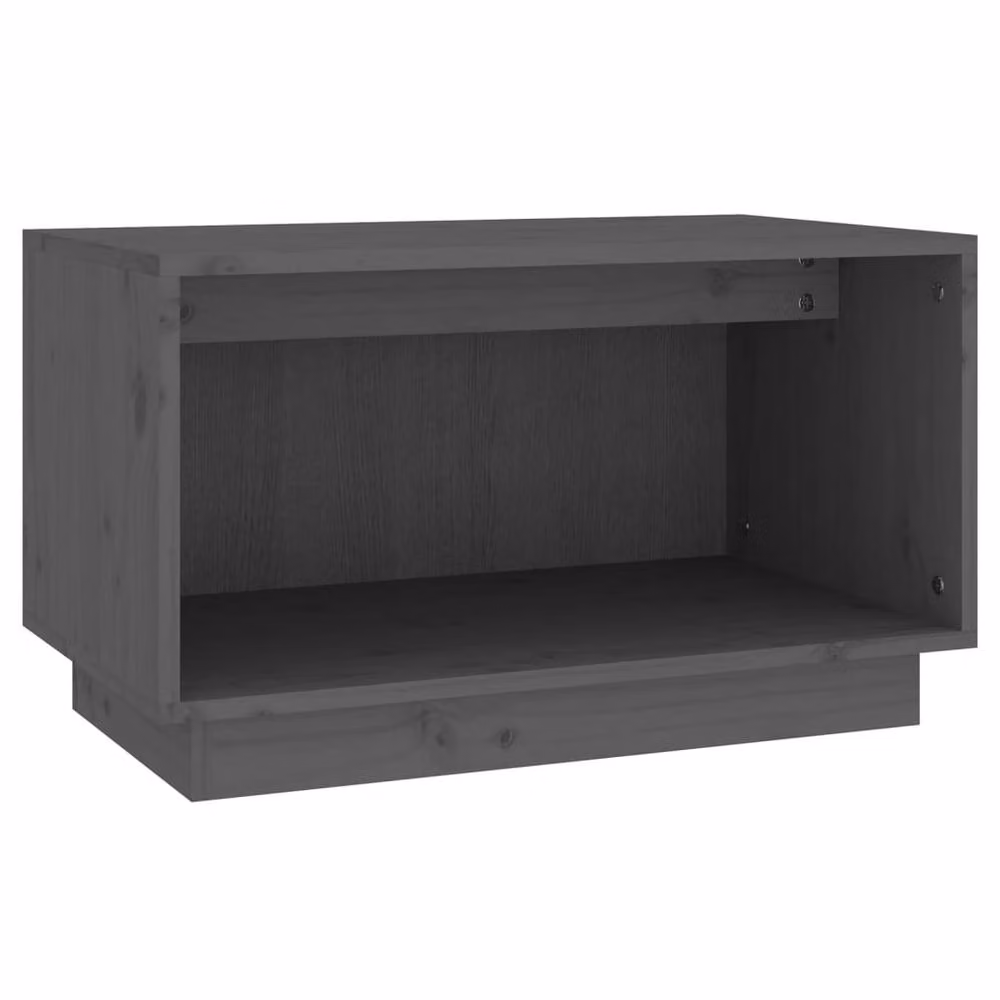 Berkfield Home Grey Solid Wood Pine TV Cabinet W: 60 cm, D: 35 cm, H: 35 cm – 3