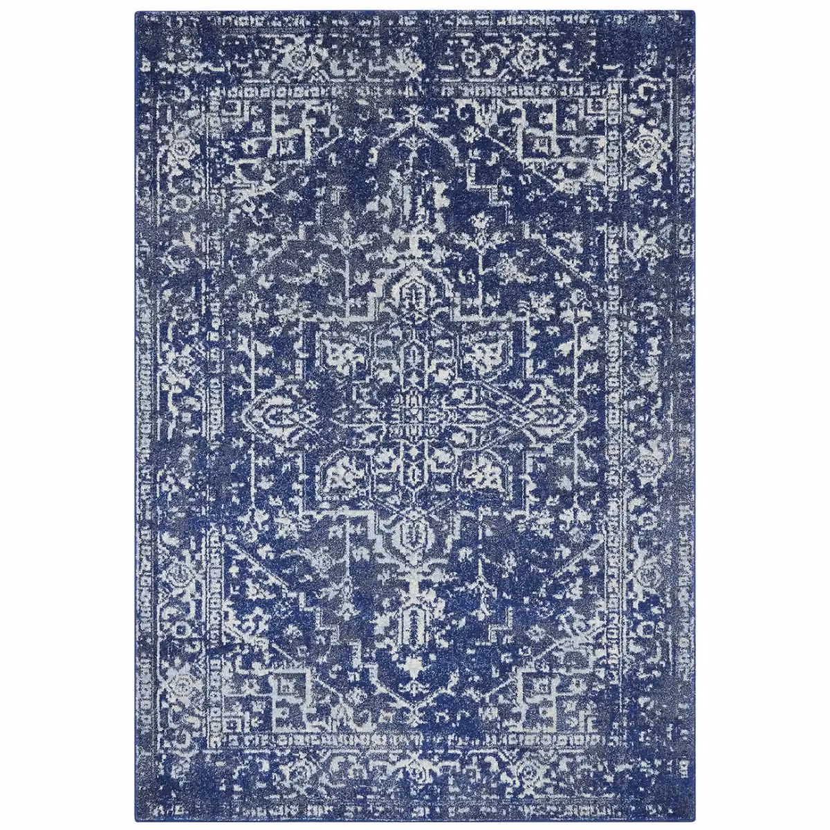 The Rug Shop UK Blue Floral Traditional Polypropylene Area Rug W: 240 cm, D: 340 cm – 7