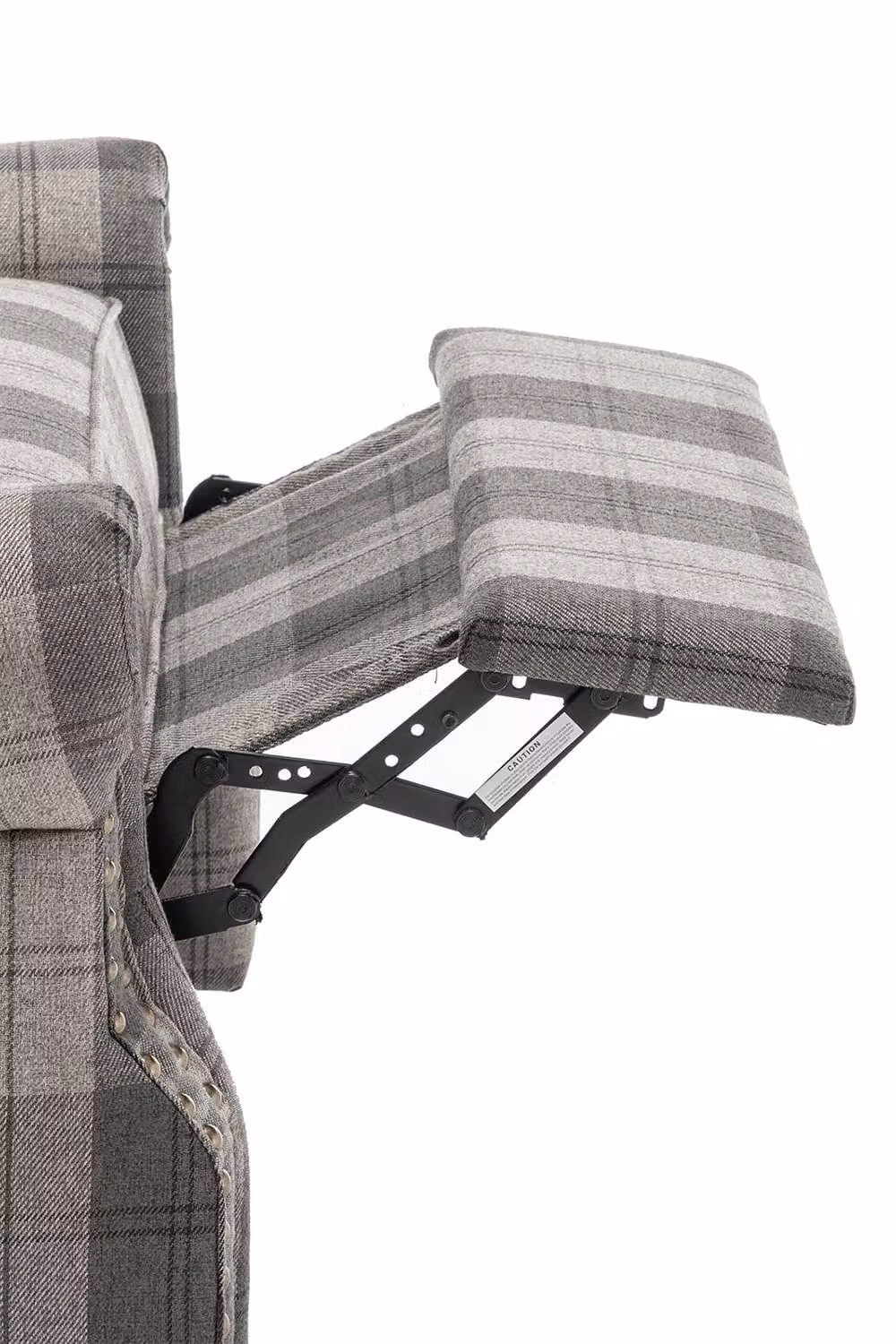 Garden Sanctuary Modern Grey Linen Recliner Armchair with Integrated Footrest – 5