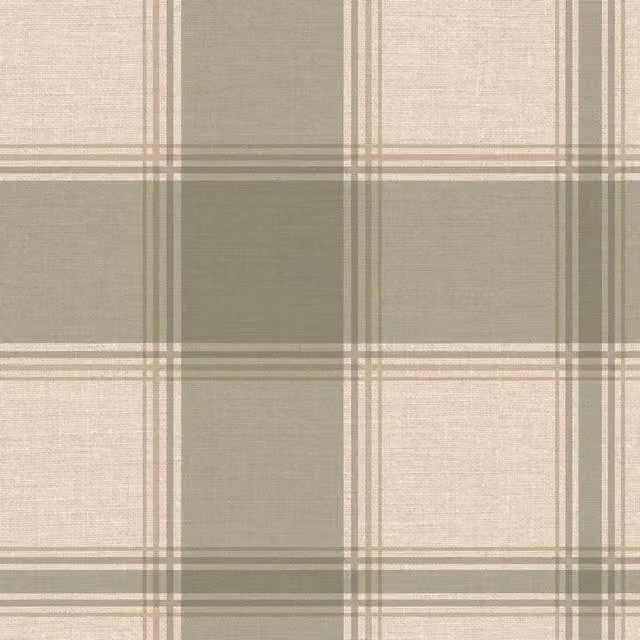 Belgravia Carmella Checked Heavyweight Textured Vinyl Wallpaper in Green