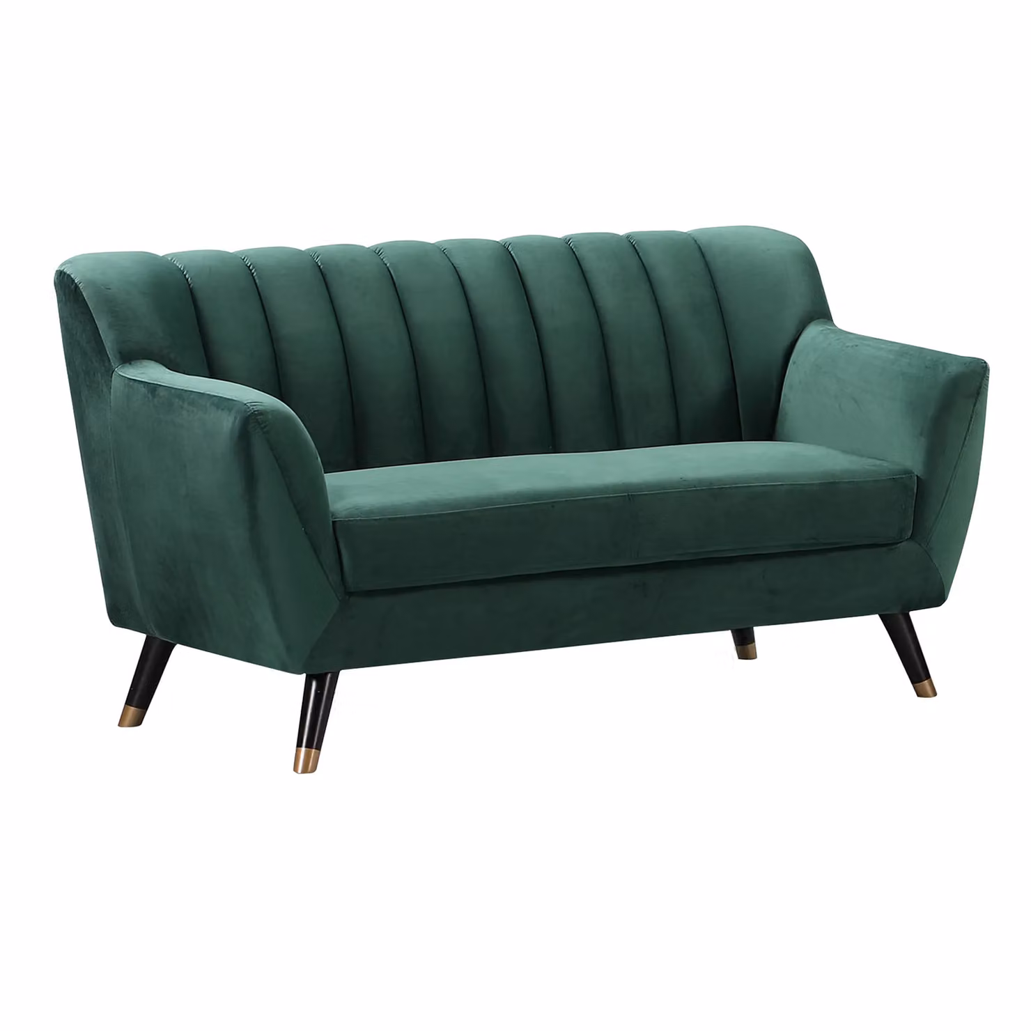 Artemis Home Morgan 2 Seat Green Velvet Upholstered Sofa with Solid Wood Frame – 2