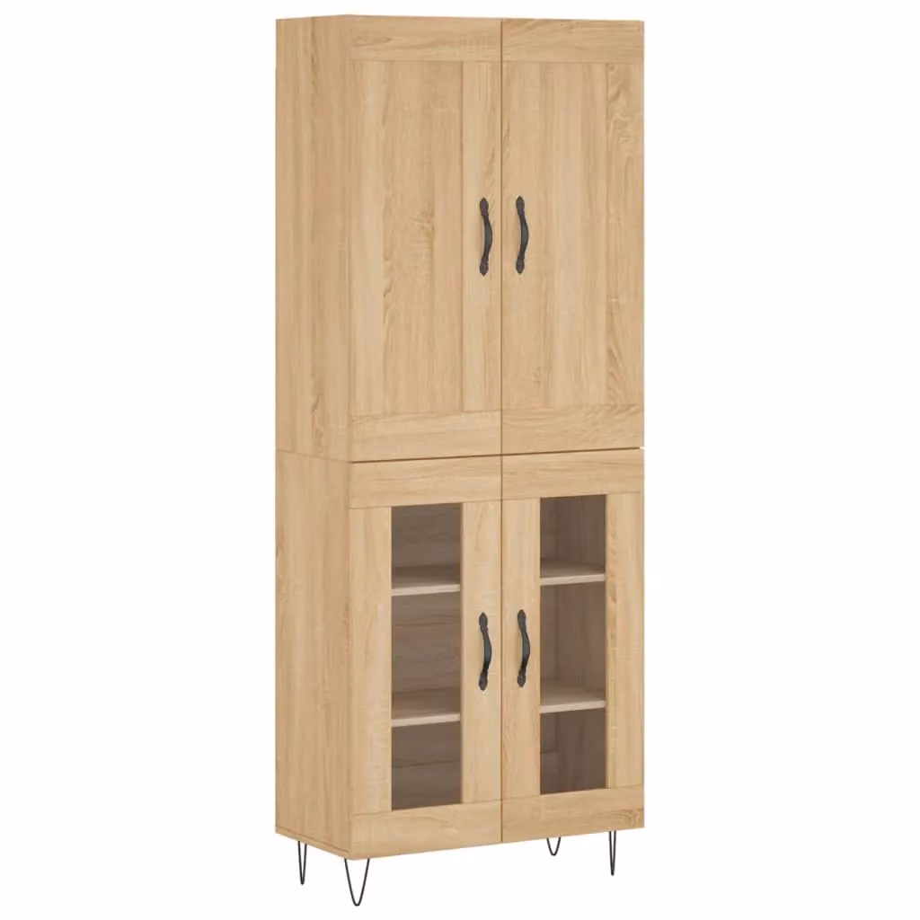 Berkfield Home Sonoma Oak Highboard in Brown, H 180 x W 69.5 x D 34 cm – 2