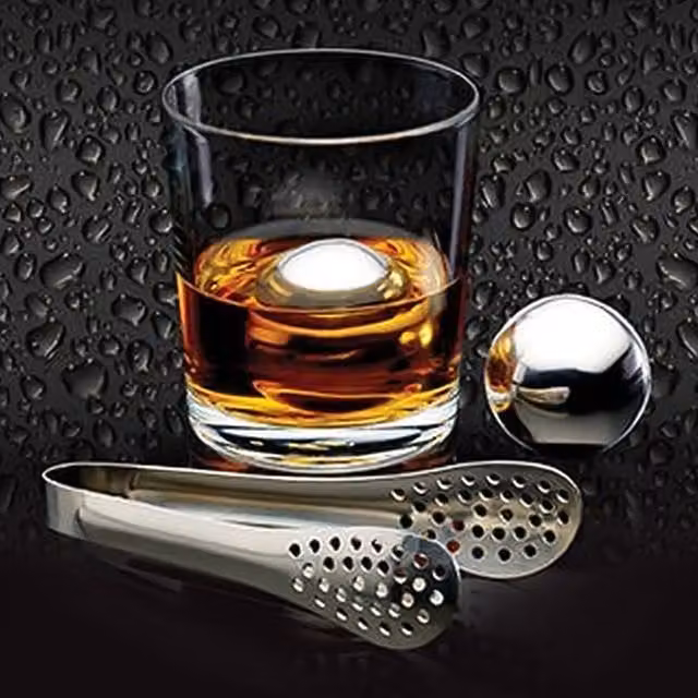 BarCraft 3 Piece Stainless Steel Bar Set in Silver