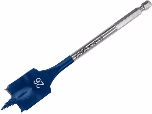 Bosch EXPERT Self Cut Speed Spade Wood Drill Bit, Blue, Diameter: 26 mm, Length: 152 mm
