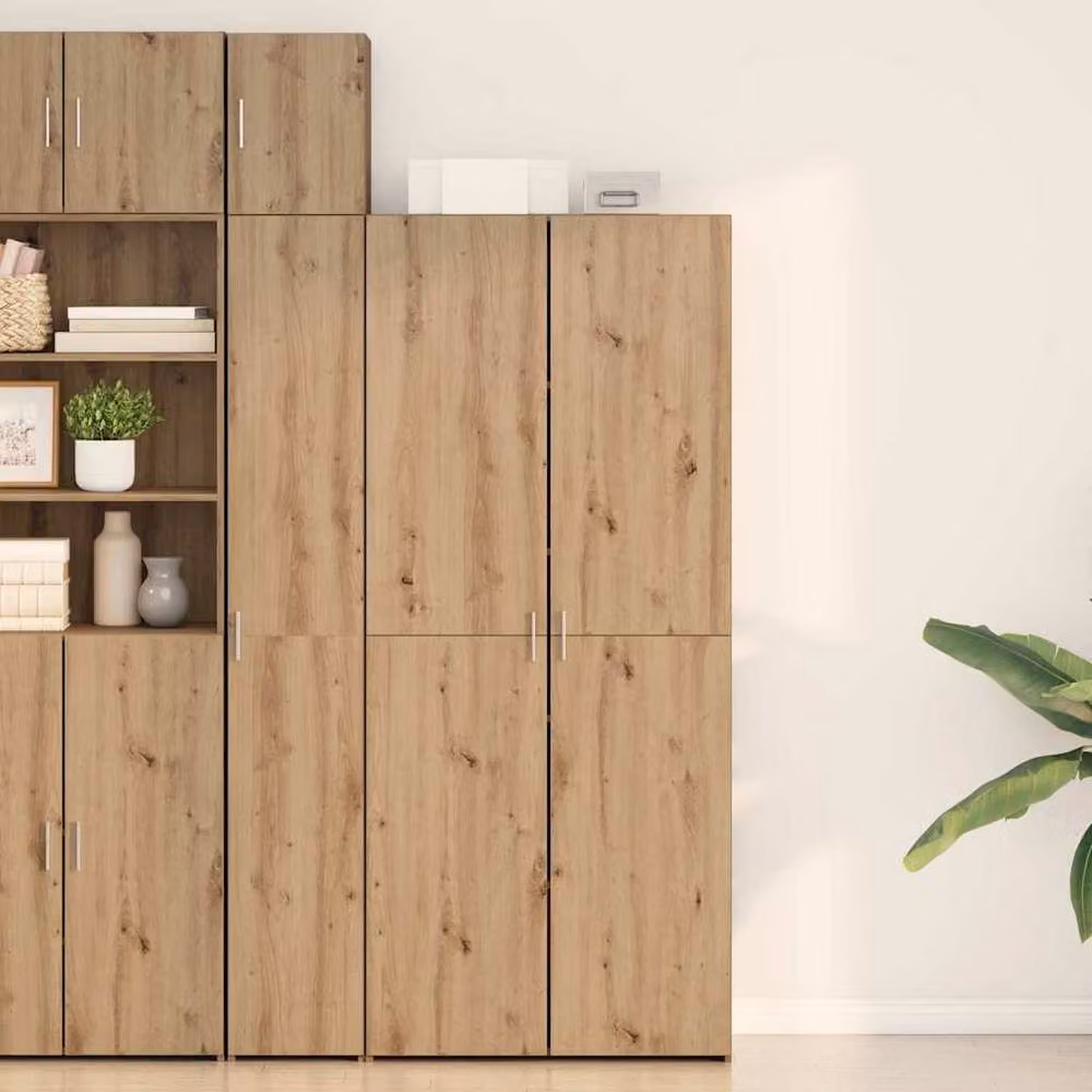 Berkfield Home Artisan Oak Highboard in Brown, W/D/H: 40 x 42.5 x 185 cm – 2