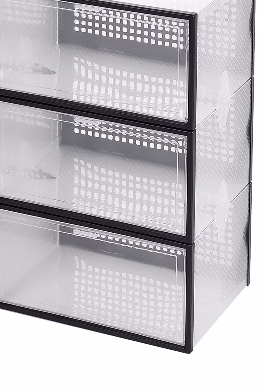 Garden Sanctuary Set of 12 Transparent Plastic Stackable Shoe Storage Boxes – 5