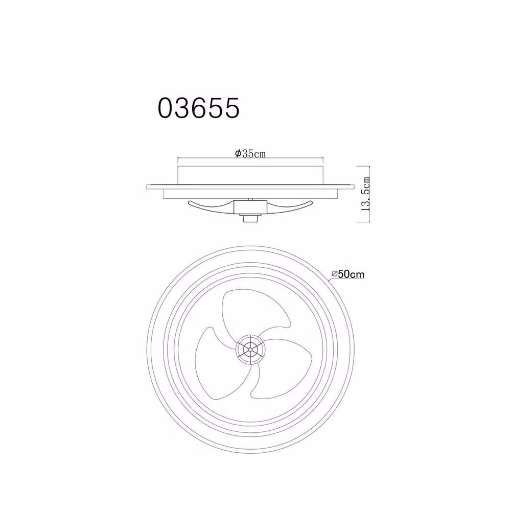 Netlighting Bozan Black Ceiling Fan with Dimmable LED and Remote Control – 3