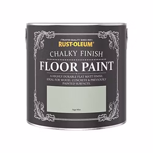 Rust-Oleum Scratch-Proof Water-Based Floor Paint in Matt Finish, Sage Mist Green, 2.5L – 3