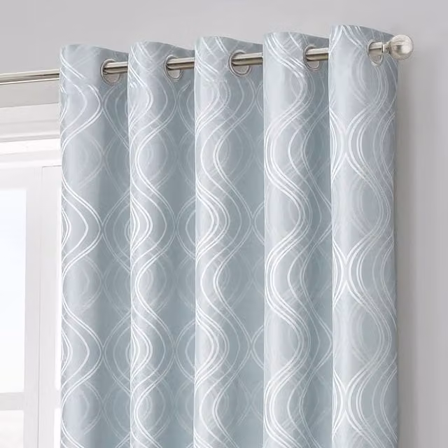 Intimates Clarissa Eyelet Ring Top Curtain in Beige, W: 168 cm, H: 229 cm