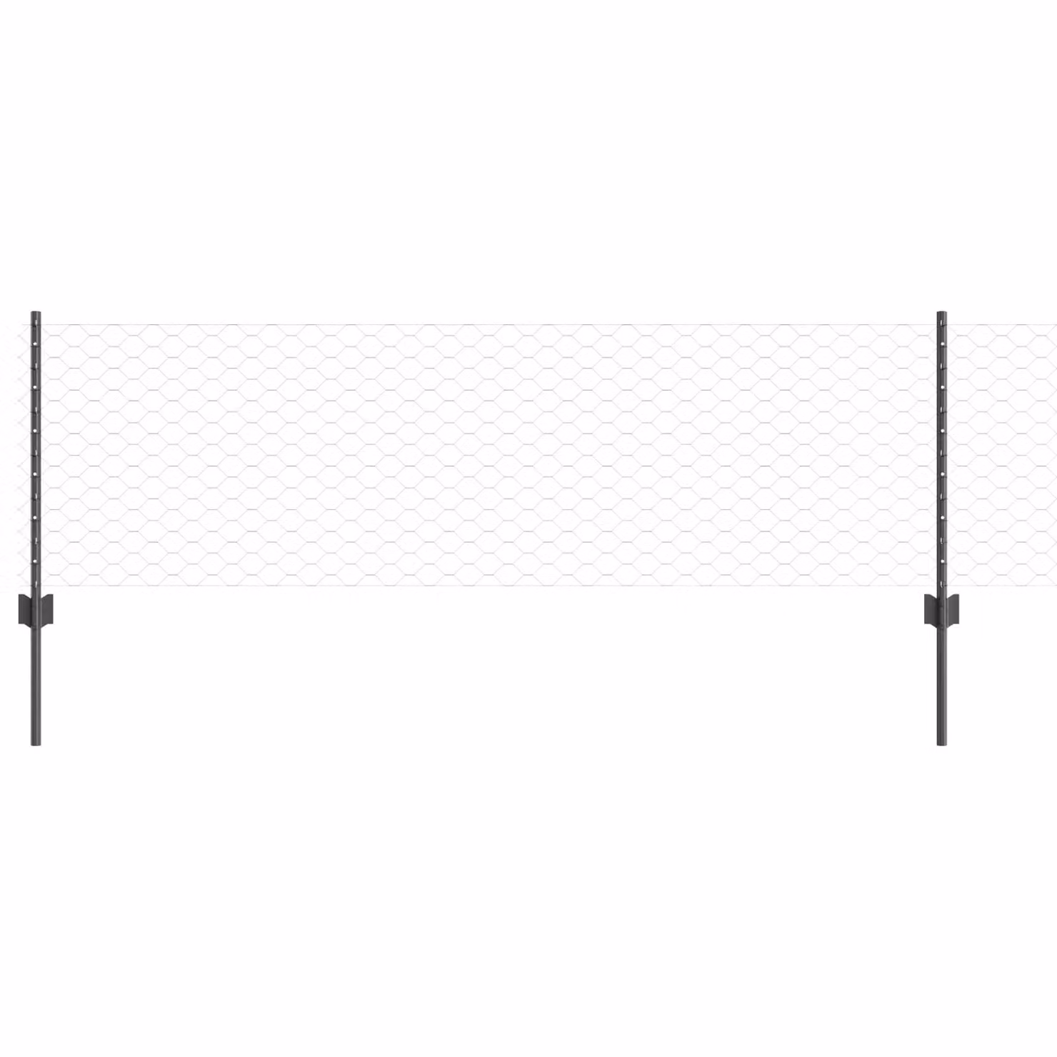 Berkfield Home 11-Piece Steel U-Channel Fence Posts in Grey, Height: 60 cm – 2