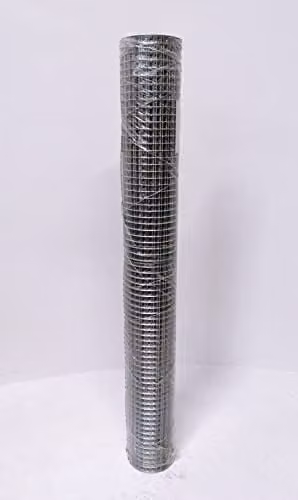 F&G Supplies Galvanised Steel Welded Aviary Wire Mesh, Silver, H 90 cm x L 6 m, Mesh Size: 25 mm x 12.5 mm