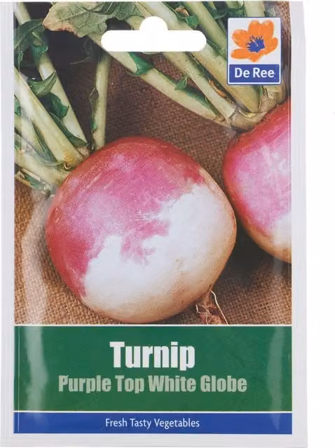 De Ree Turnip Purple Top White Globe Vegetable Seeds