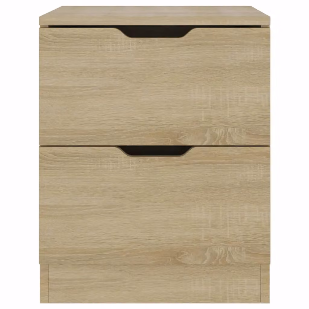 Berkfield Home Set of 2 Modern Bedside Cabinets in Sonoma Oak Brown, W/D/H: 40 x 40 x 50 cm – 2