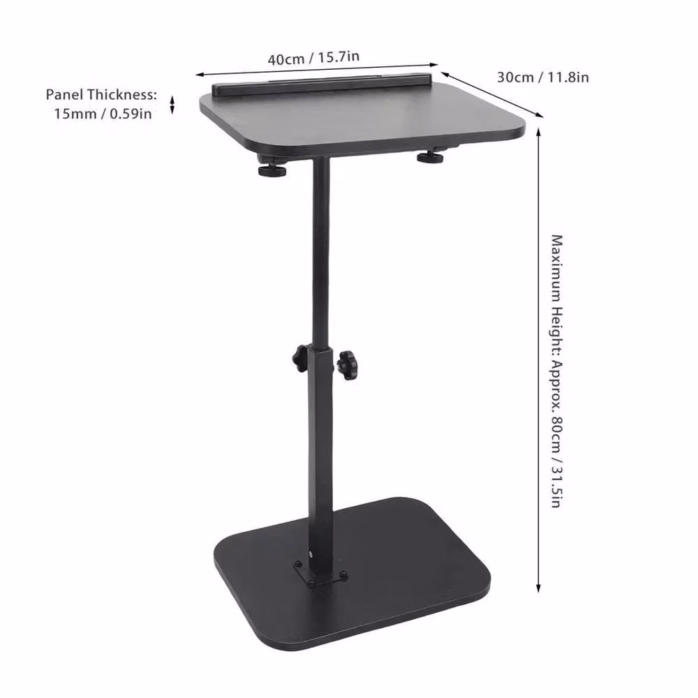 PAWNORA Multifunctional Portable Laptop Desk in Black with Tilting Top and Adjustable Height – 2