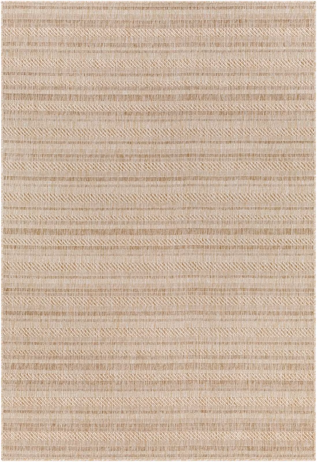 Livabliss Eagean Boho Striped In- & Outdoor Rug in Brown and Beige, W: 160 cm, L: 230 cm
