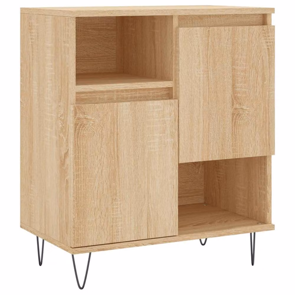 Berkfield Home 3-Piece Sonoma Oak Sideboard Set in Light Tan Beige – 3