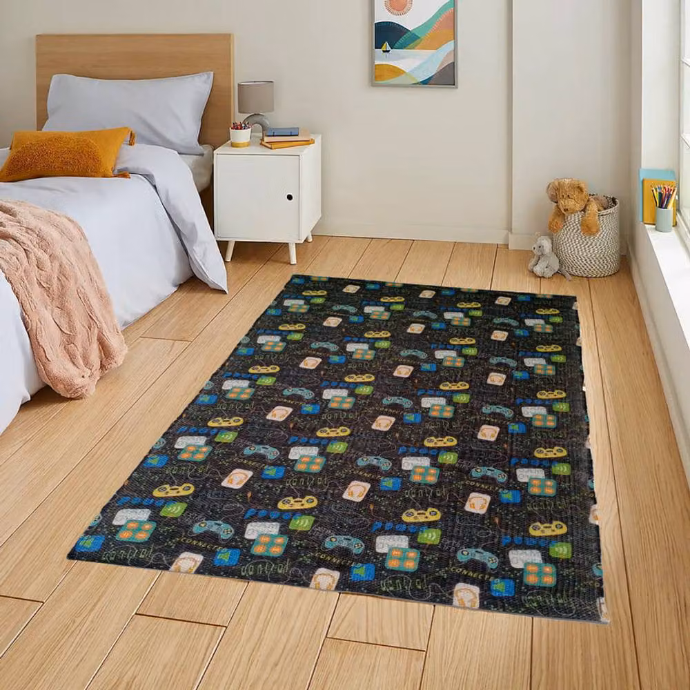 New Edge Blinds Gamer Printed Rug, Multicolour, W: 60 cm, D: 90 cm – 2