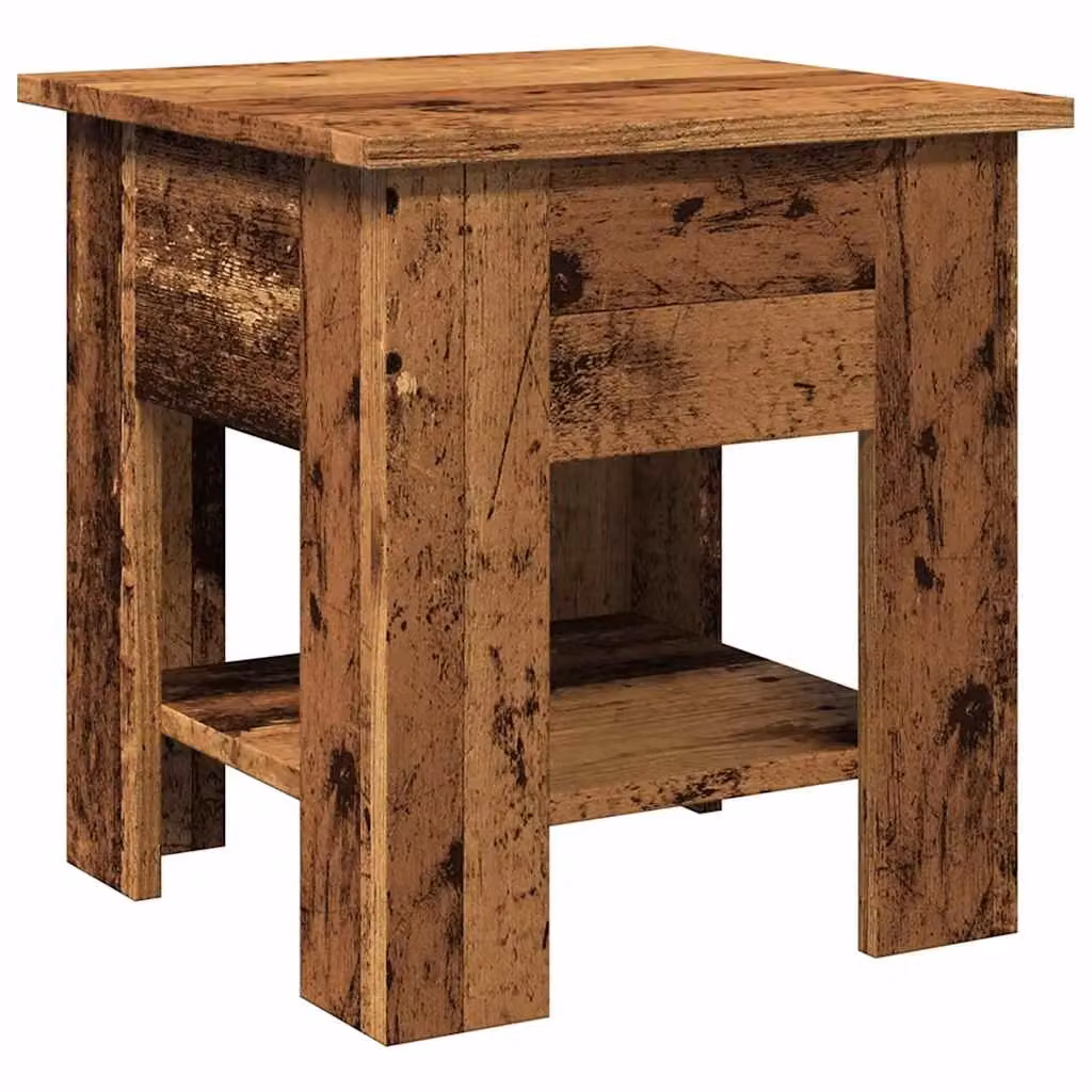 Berkfield Home Rustic Square Coffee Table in Brown, W/D/H: 40 x 40 x 42 cm – 2