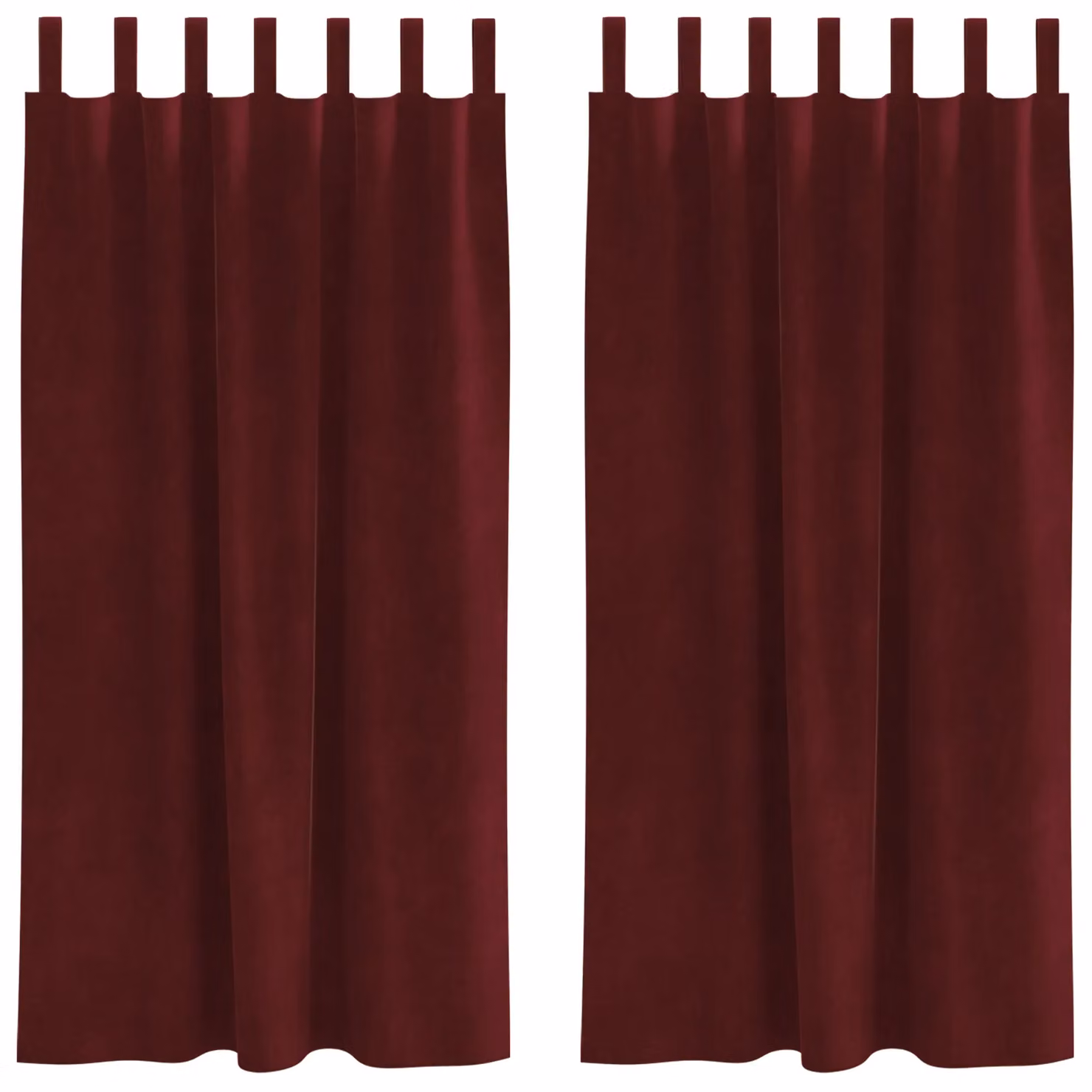 Berkfield Home Wine Red Velvet Blackout Curtains with Hanging Loops, 2 Pack – 2