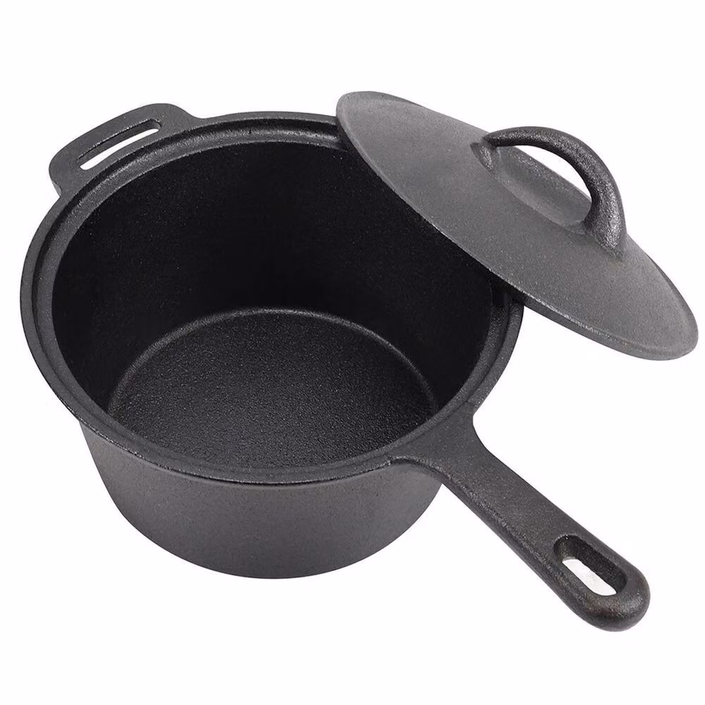 SPETLEK Non-Stick Black Cast Iron Covered Saucepan – 2