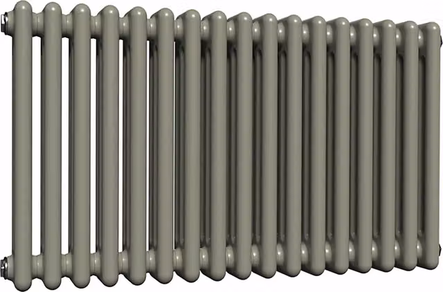 Lux Heat Horizontal 3 Column Steel Radiator in Green, H 50.0 cm x W 78.5 cm x D 11.8 cm