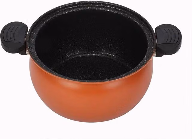 Havendro Non-Stick Iron Micro Pressure Cooker Soup Pot and Stock Pot in Orange