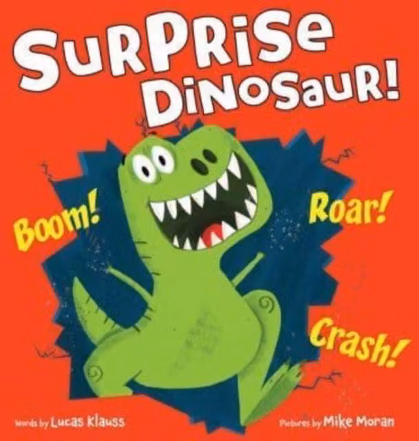 Lucas Klauss Surprise Dinosaur Hardback Book in Multicolour