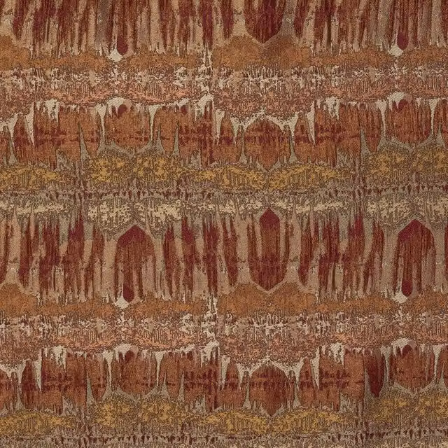 Terrys Inca Striped Fabric Panel in Burnt Orange and Red