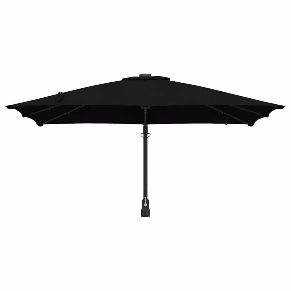 Berkfield Home Black Garden Parasol with Polyester Fabric, W: 248.5 cm, D: 247.5 cm, H: 119 cm – 4