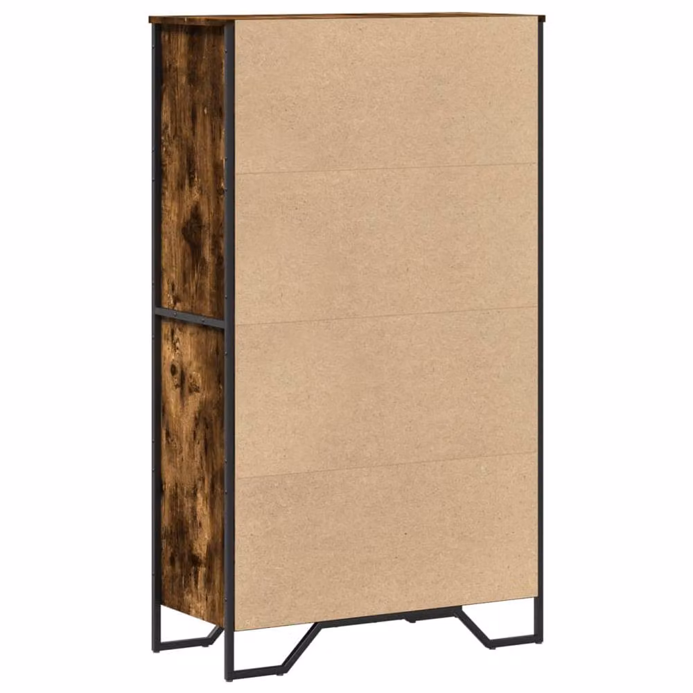 Berkfield Home Smoked Oak Highboard in Brown, W/D/H: 79.5 x 35.5 x 137.5 cm – 5