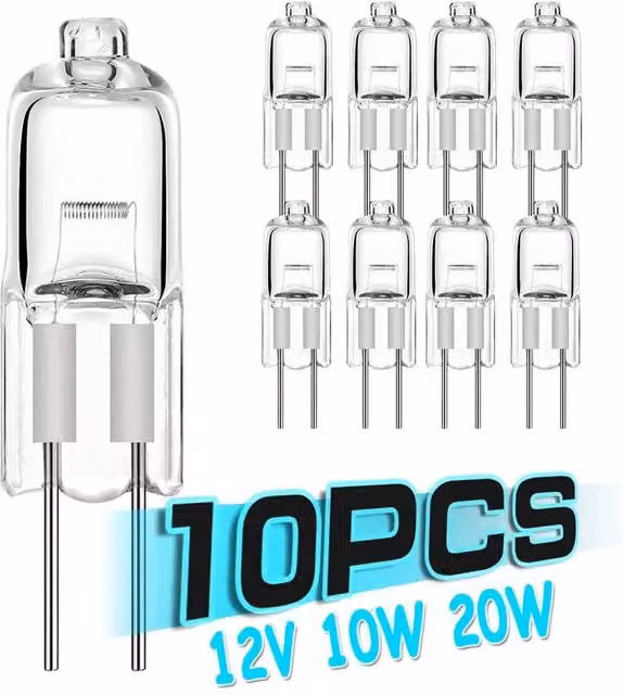 SPETLEK 10W Replacement Halogen Capsule Bulbs for Oven and Kitchen Lamps in Transparent Warm White