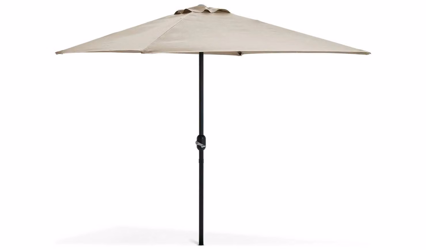 Cheap Furniture Warehouse 2m Square Garden Parasol in Beige with Steel Frame and Polyester Canopy