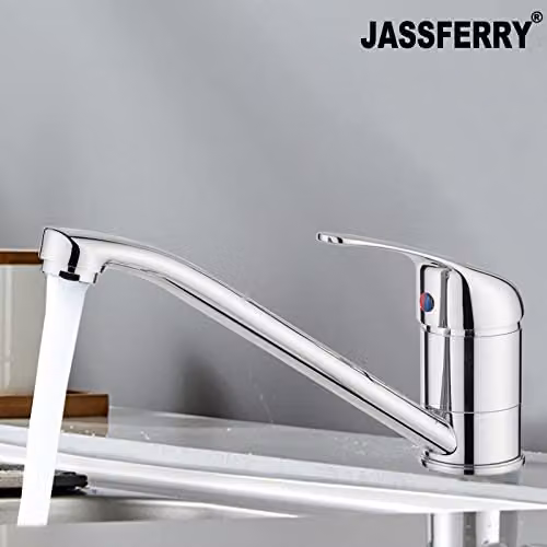JASSFERRY Single Lever Kitchen Mixer Tap with Swivel Spout in Chrome Polish Finish – 2