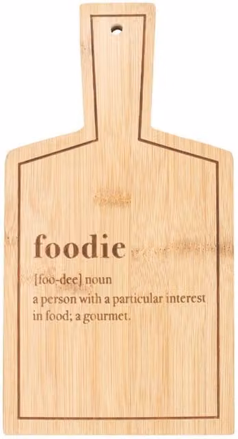 Something Different Foodie Bamboo Chopping Board in Brown