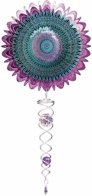 SPINNERZ Galactic Artist Multicolour Abstract Hanging Crystal Tail with Metal and Glass Details
