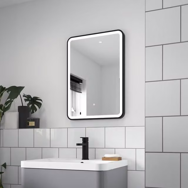 nuie LED Touch Sensor Mirror in Black