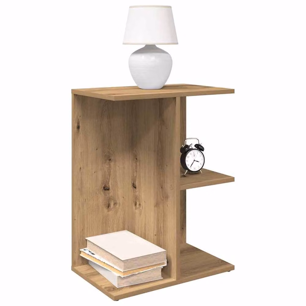 Berkfield Home Elegant Artisan Oak Bedside Tables, 2 Piece Set, Brown, W: 46.5 cm, D: 29 cm, H: 61 cm – 1