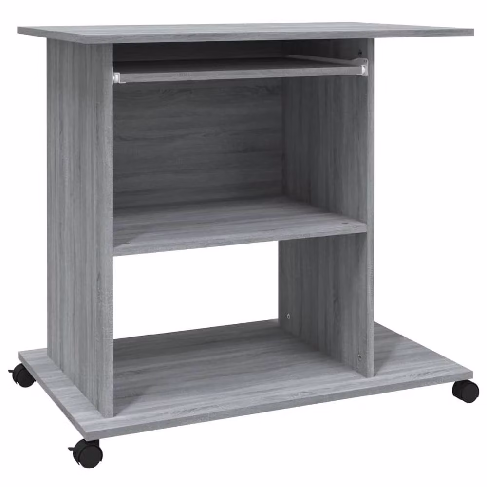 Berkfield Home Modern Computer Desk in Grey Sonoma, W/D/H: 80 x 50 x 75 cm – 2