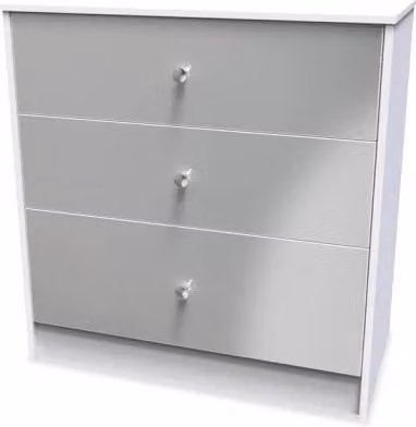 Welcome Furniture Padstow 3 Drawer Deep Chest of Drawers in White
