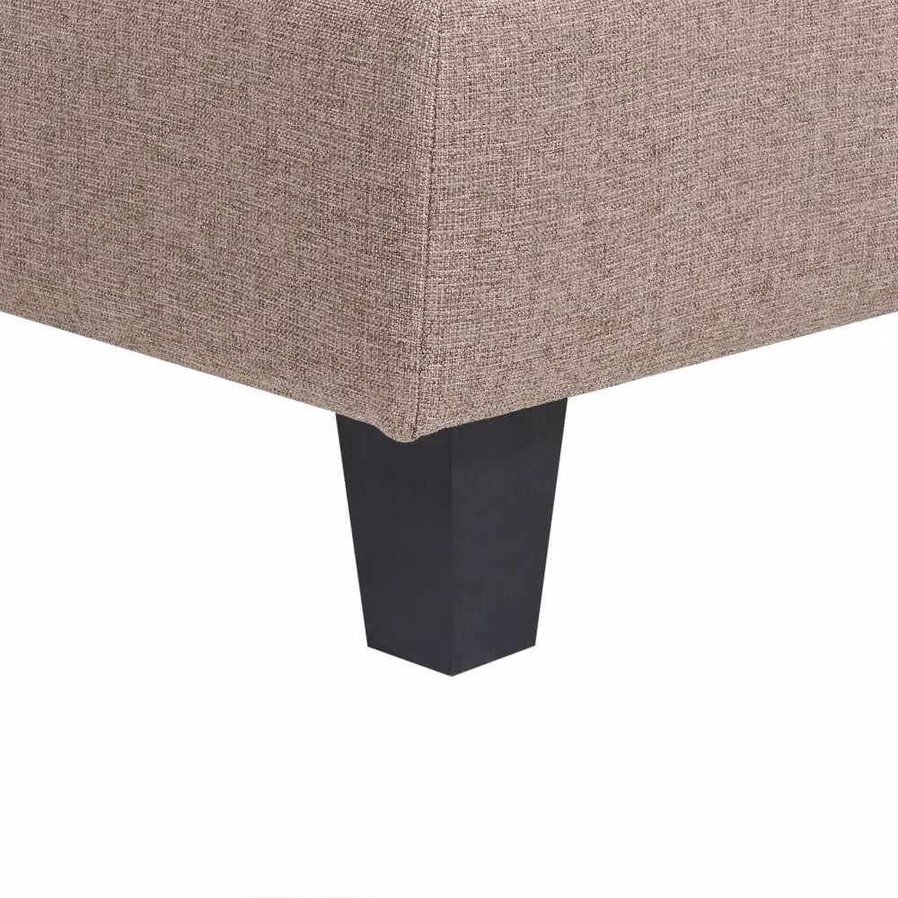 Wyld and Coco Brown Polyester Ottoman Square Footstool – 4